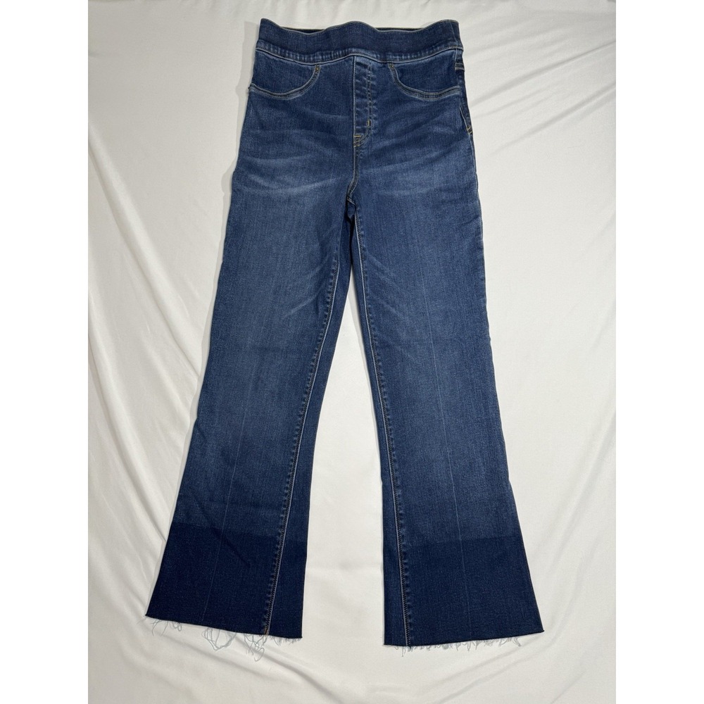 Spanx High Wasted Cropped Flare Denim Jeans Women's Size Small‎